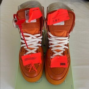 Off-White Orange and White Off Court 3.0 Men’s Sneakers